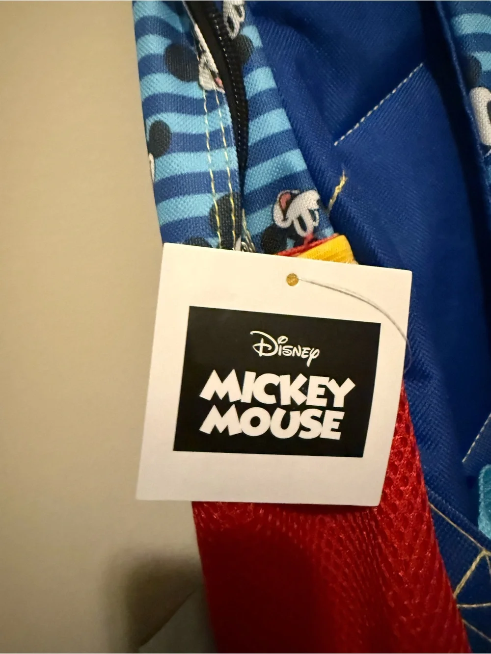 Disney Mickey Mouse Blue, Red & Yellow Kids Backpack